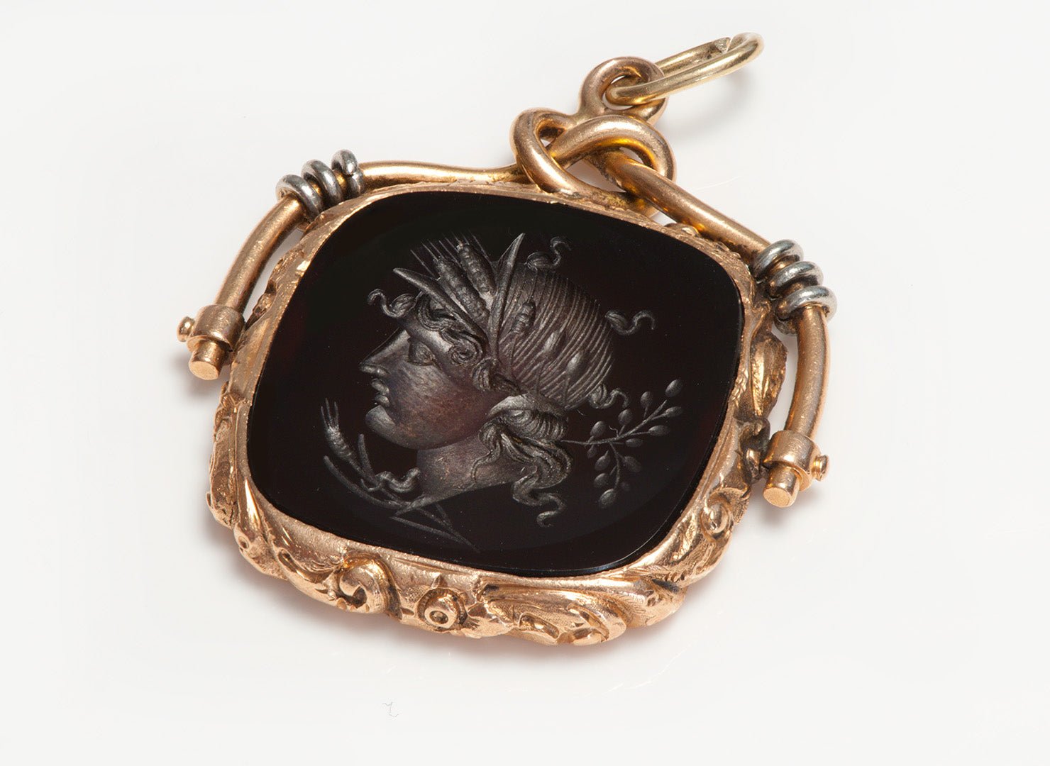Antique Carved Gold Sardonyx Intaglio Fob