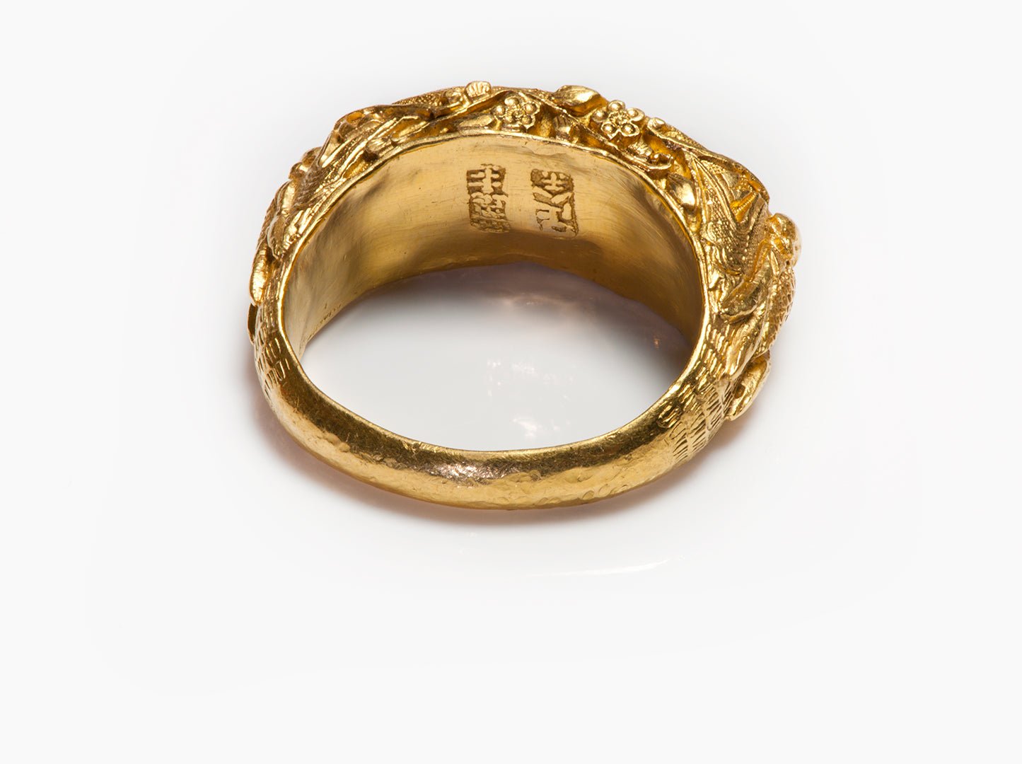 Antique Chinese 24K Gold Opal Men's Ring