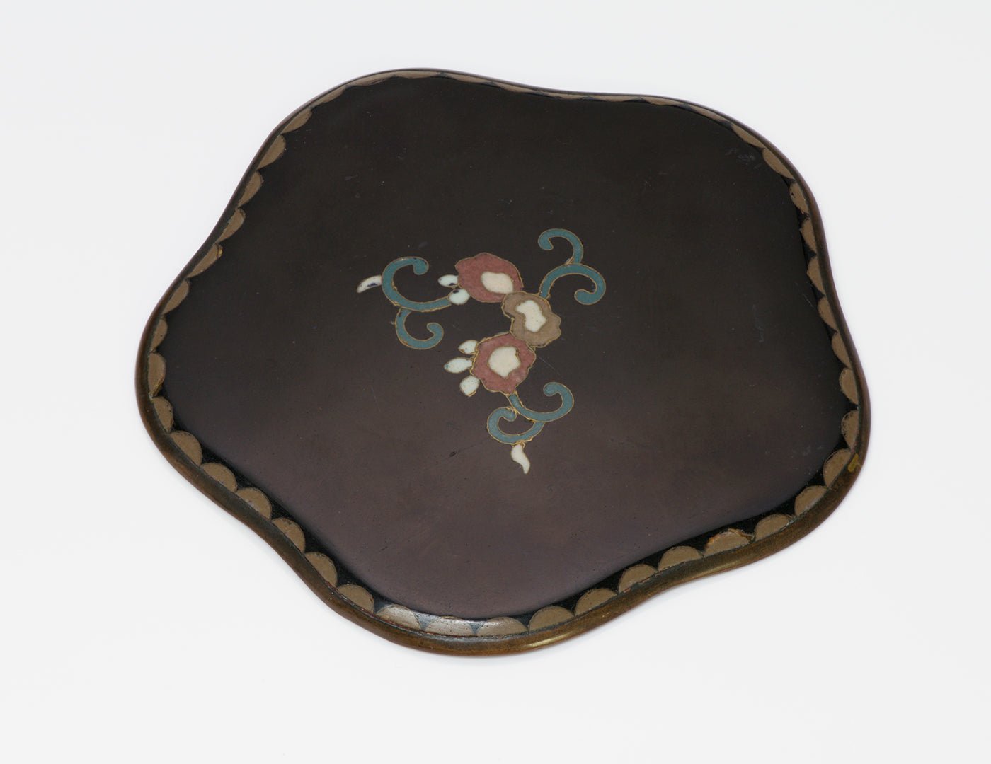 Antique Chinese Dragon Cloisonne Tray