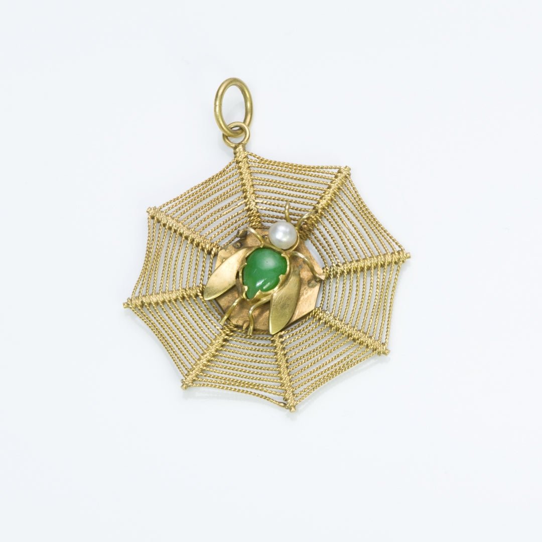 Antique Chinese Gold Jade Pendant