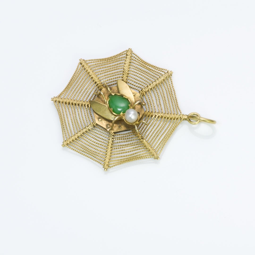 Antique Chinese Gold Jade Pendant