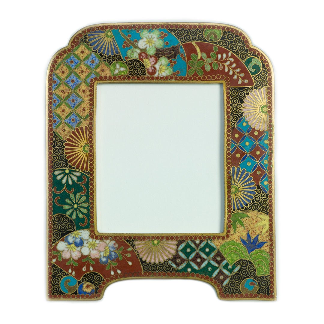 Antique Cloisonne Enamel Picture Frame