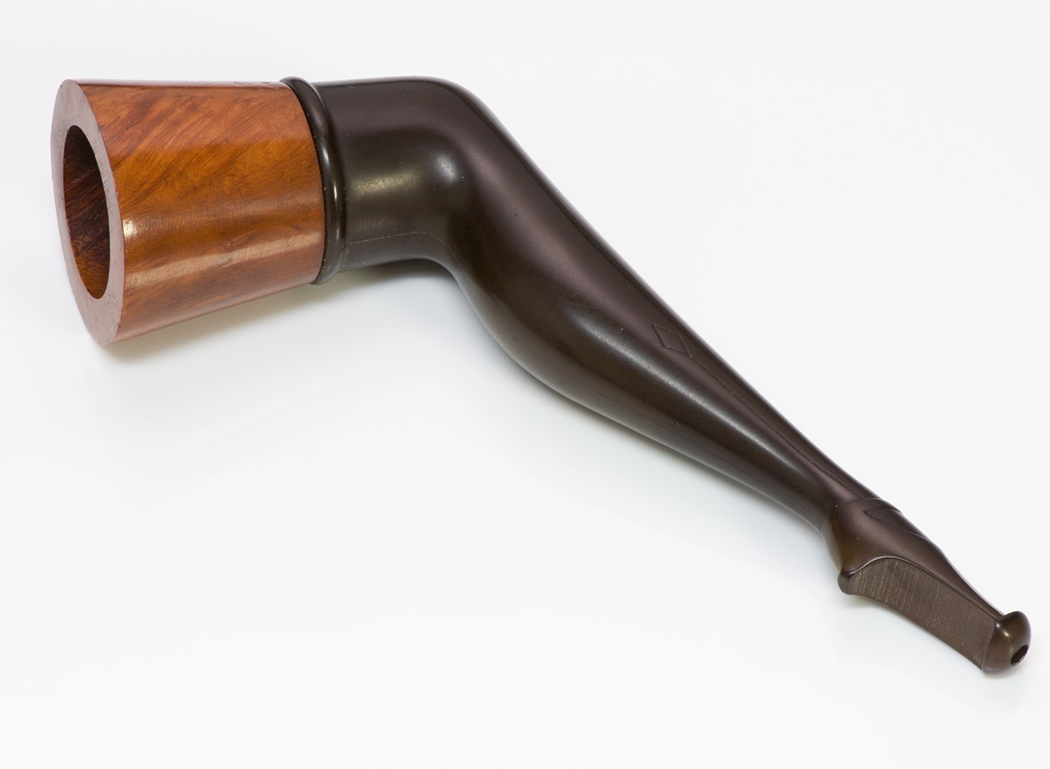 Antique Collectible Wood Leg Tobacco Smoking Pipe