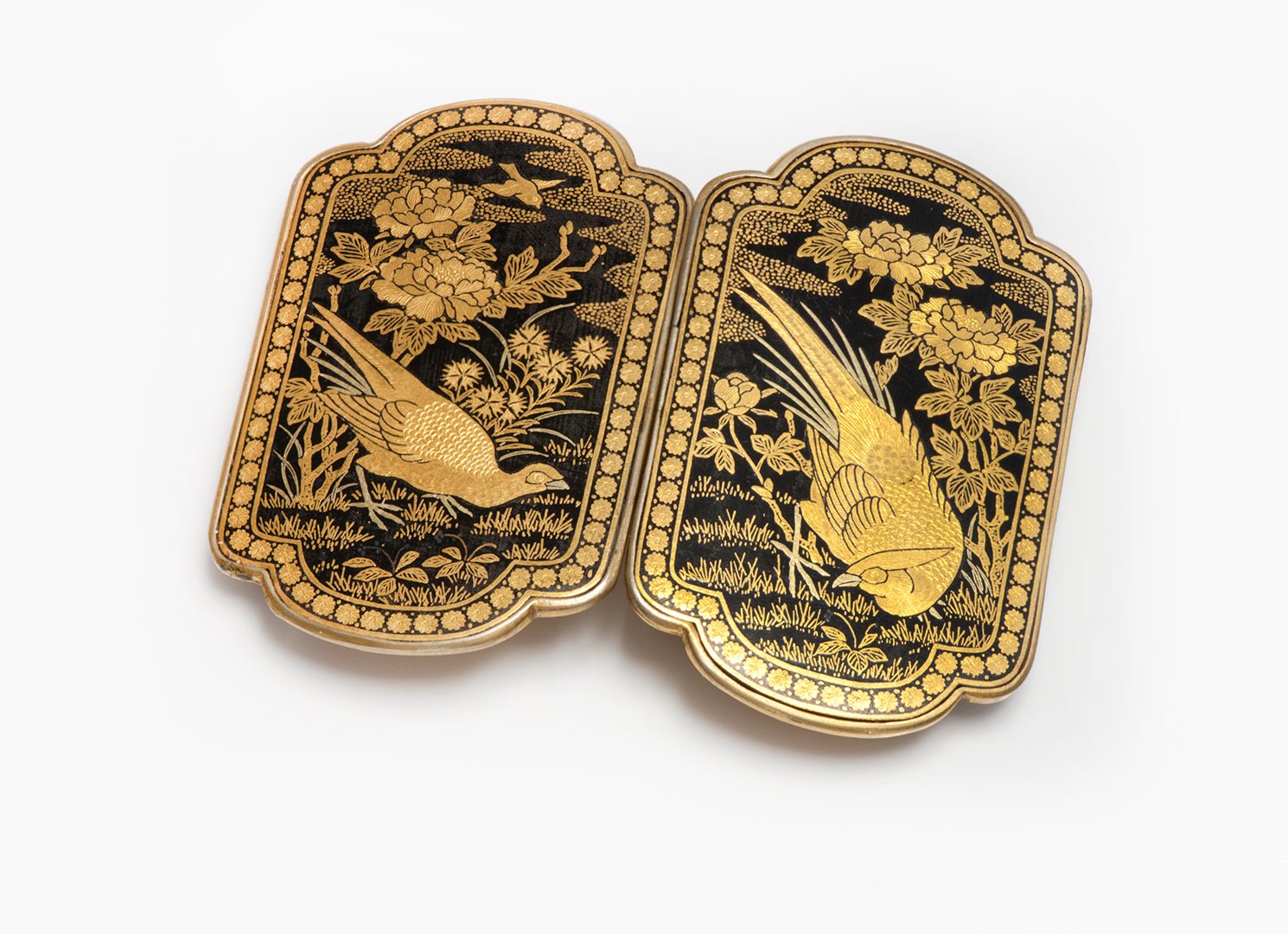 Antique Damascene Bird Buckle