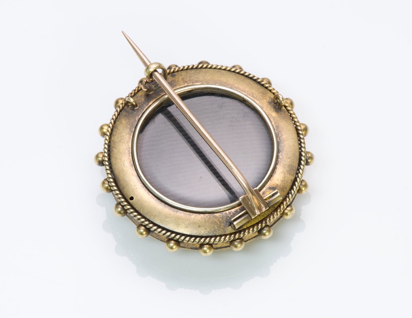 Antique Diamond Pearl Gold Brooch