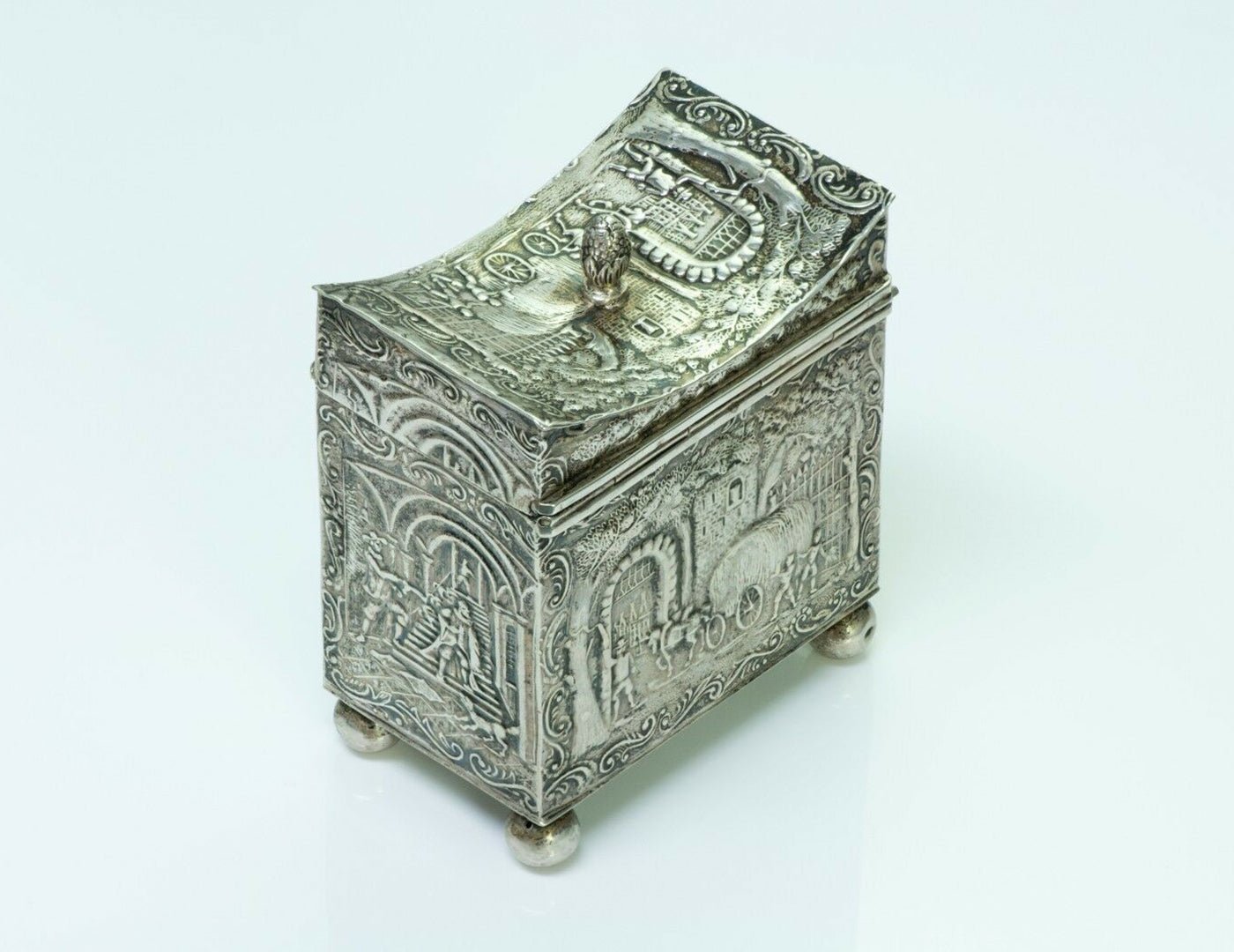 Antique Dutch Silver Tea Caddy