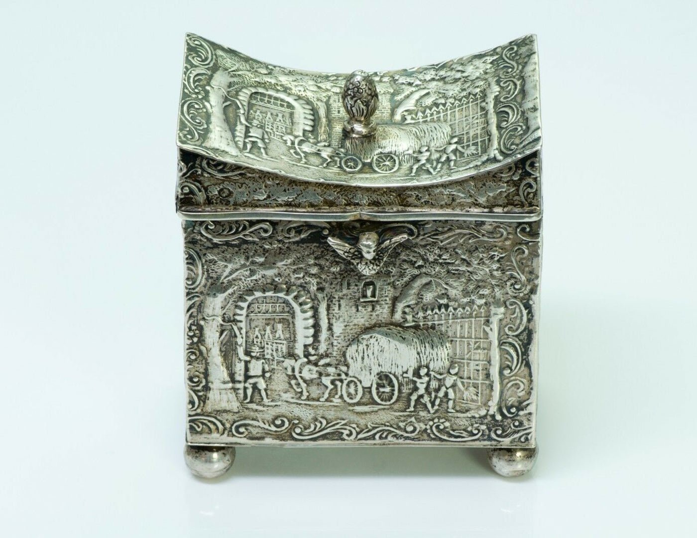 Antique Dutch Silver Tea Caddy