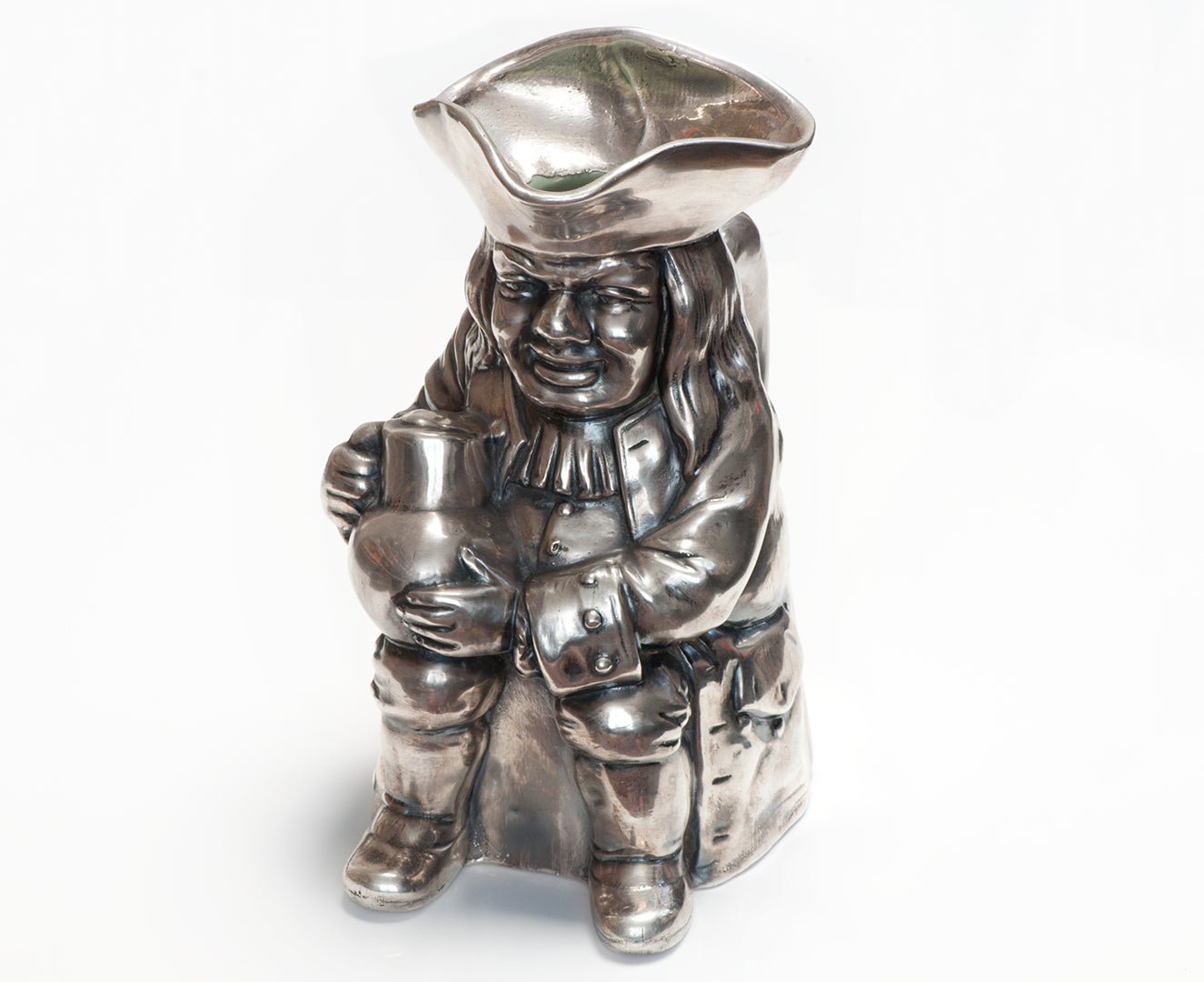Antique Edwardian Shreve & Co. Toby Jug Silver Overlay
