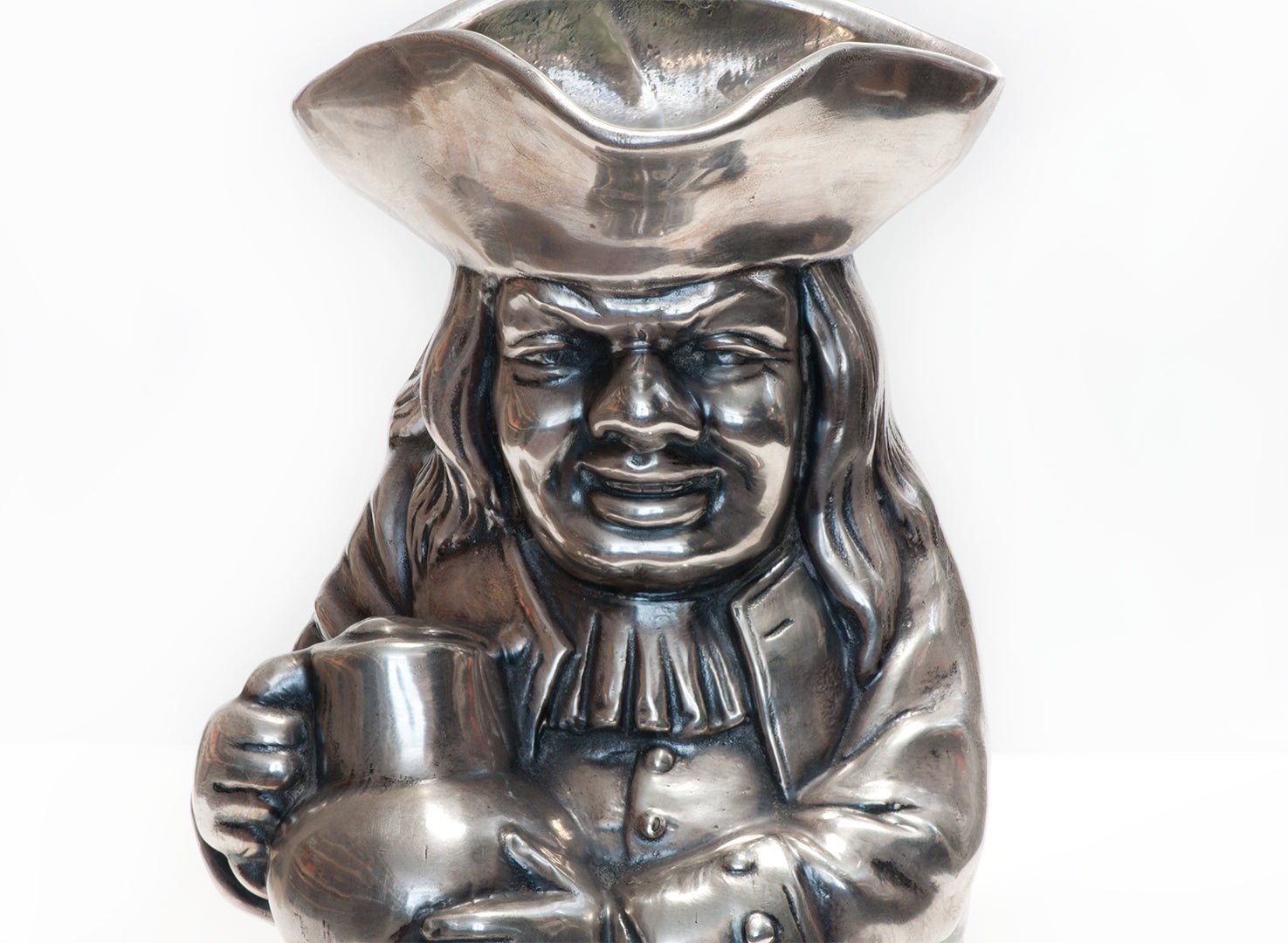 Antique Edwardian Shreve & Co. Toby Jug Silver Overlay