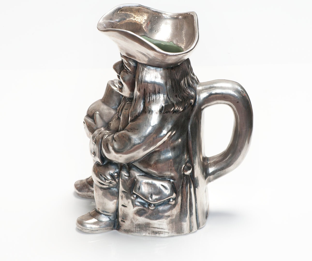 Antique Edwardian Shreve & Co. Toby Jug Silver Overlay