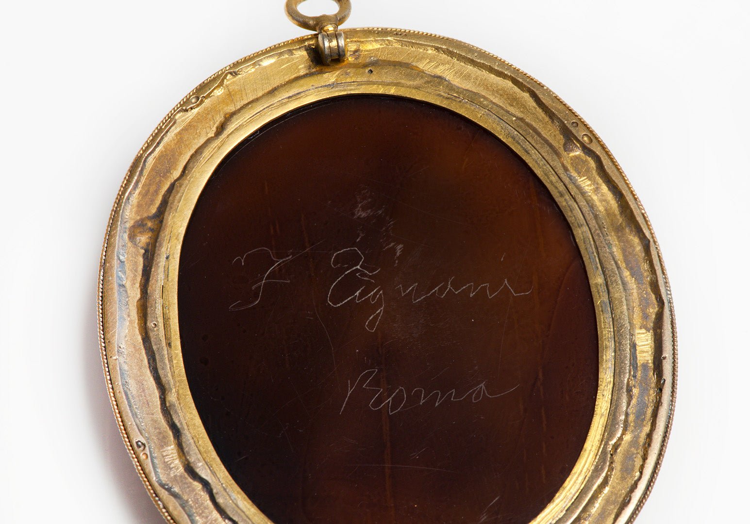 Antique Filippo Tignani Gold Cameo Pendant