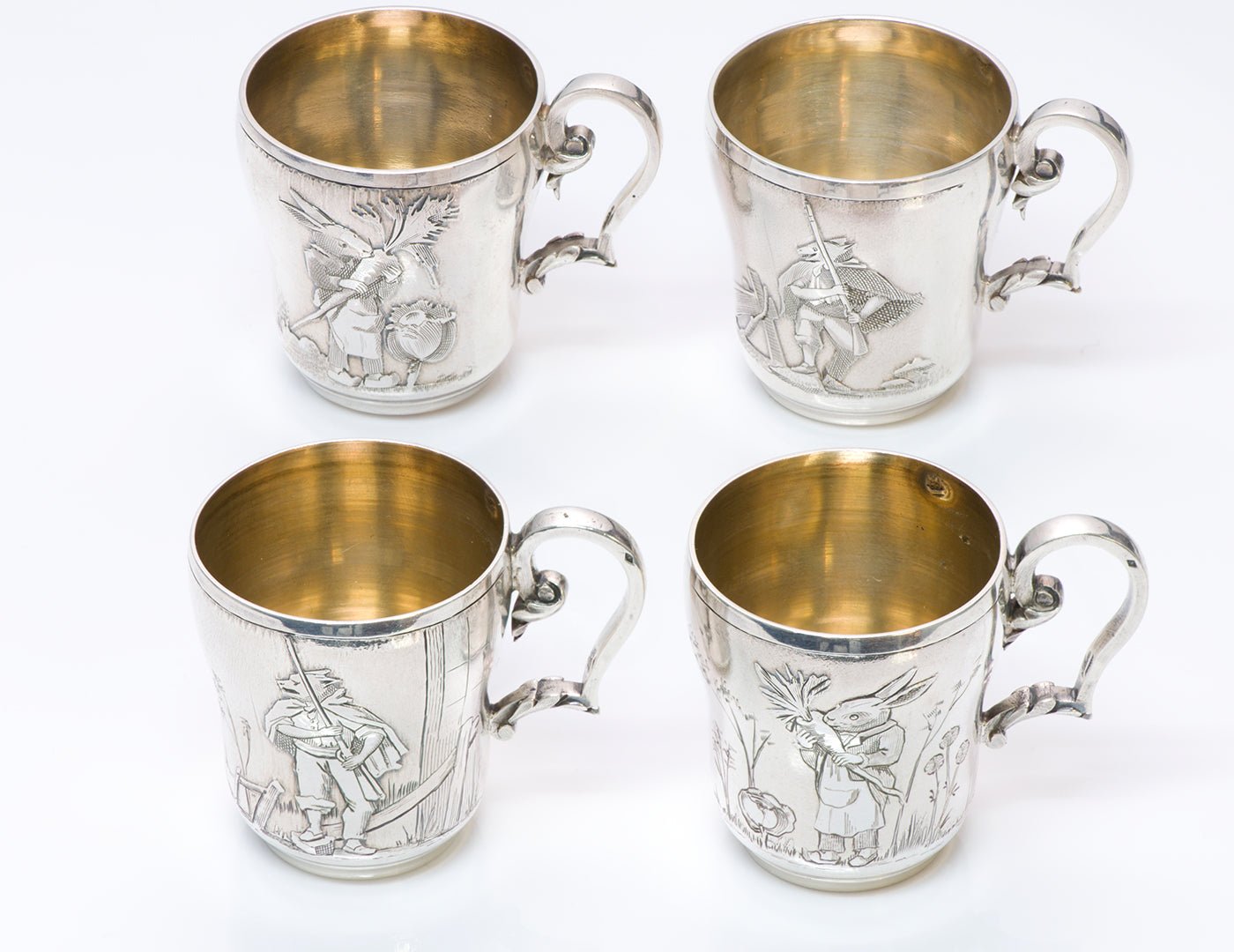 Antique French Silver Cups