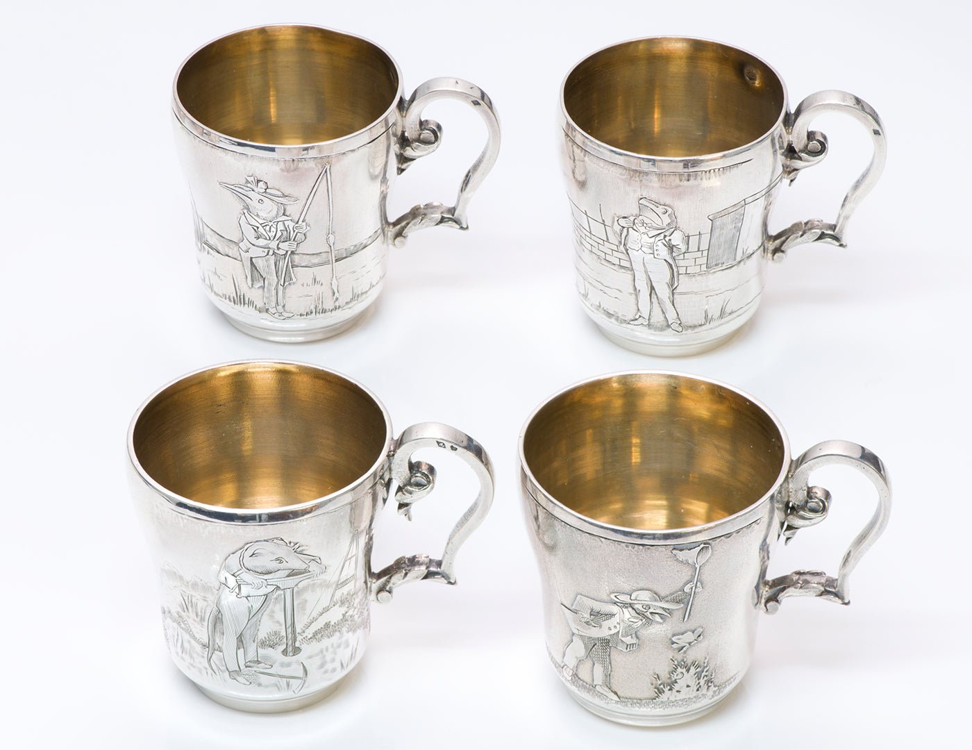 Antique French Silver Cups