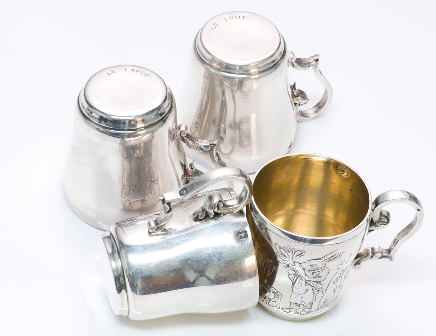 Antique French Silver Cups