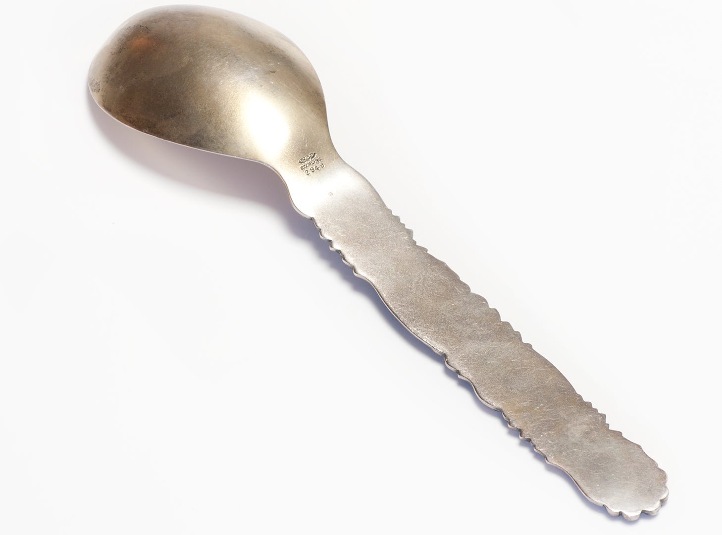 Antique George Shiebler Sterling Silver Floral Pattern Spoon