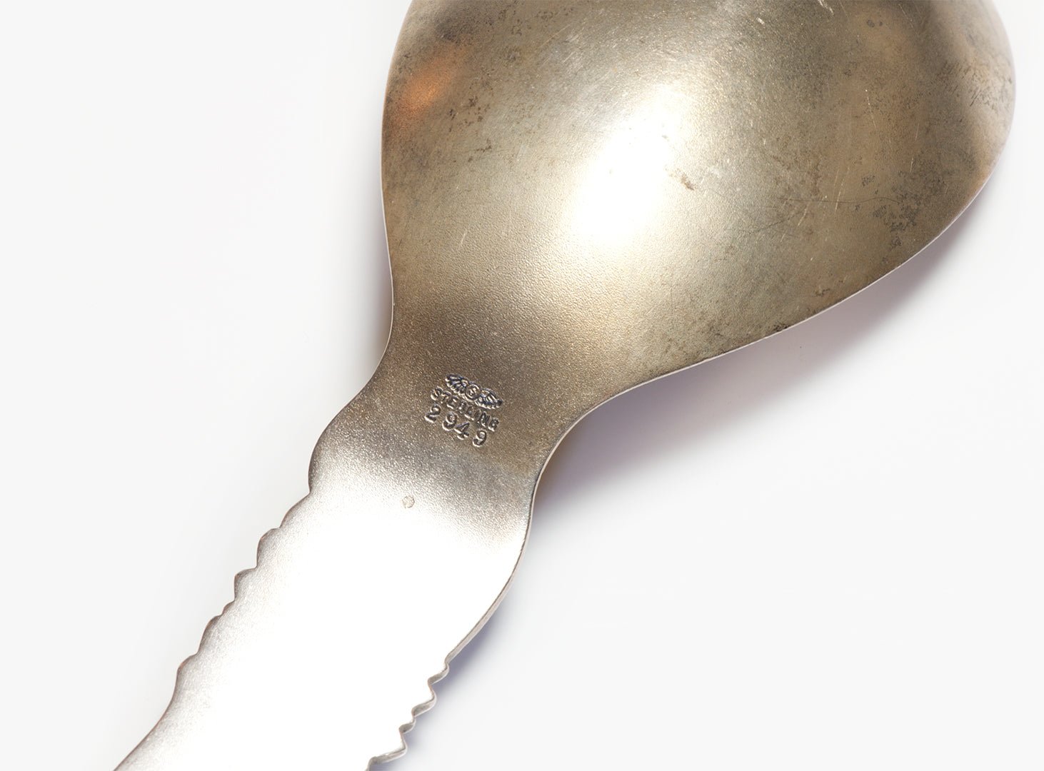 Antique George Shiebler Sterling Silver Floral Pattern Spoon