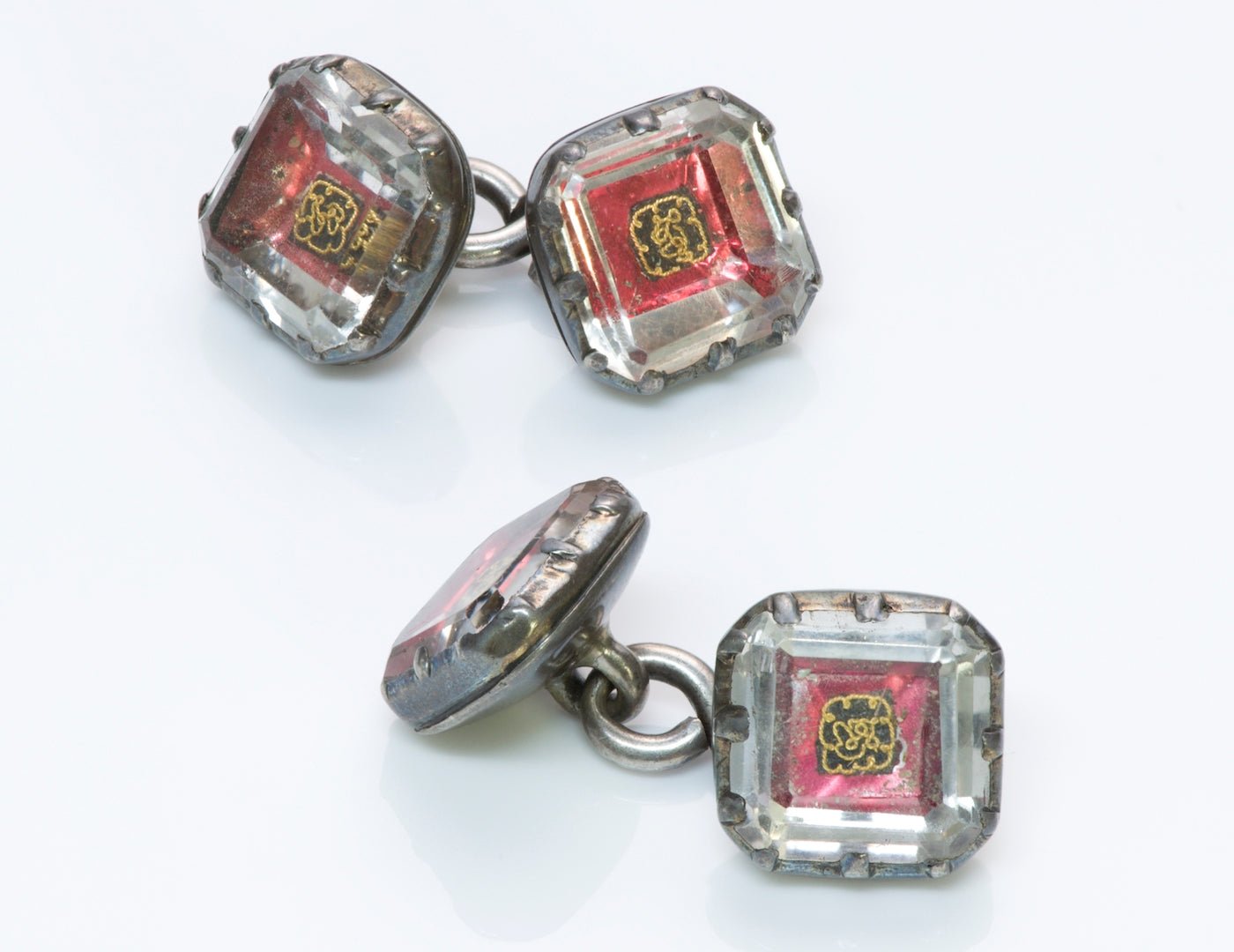 Antique Georgian 18th Century Stuart Crystal Cufflinks