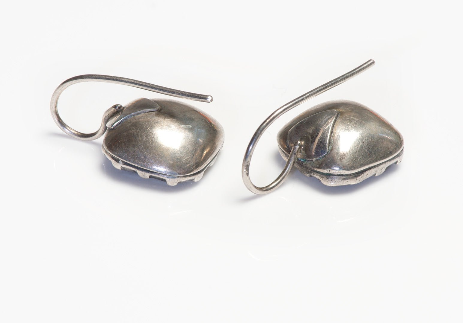 Antique Georgian Stuart Crystal Silver Earrings