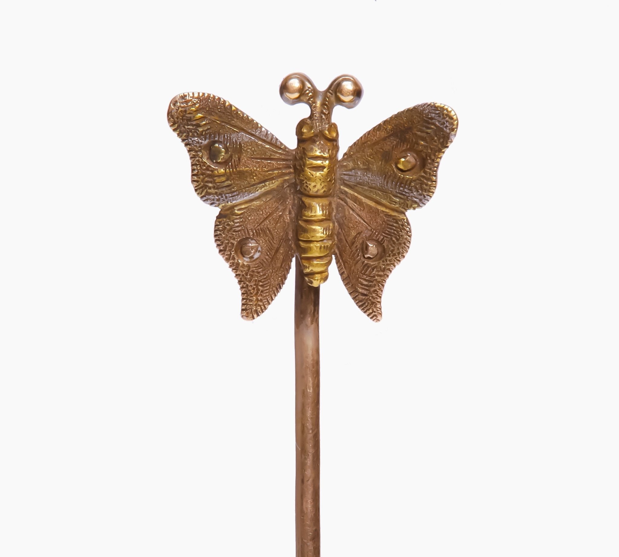 Antique Gold Butterfly Stick Pin