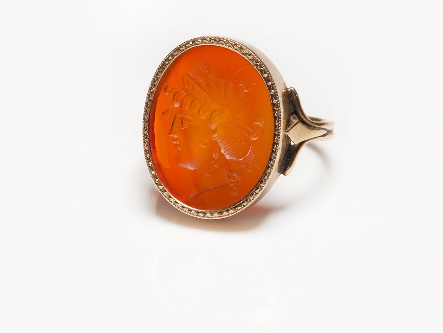 Antique Gold Carnelian Intaglio Ring