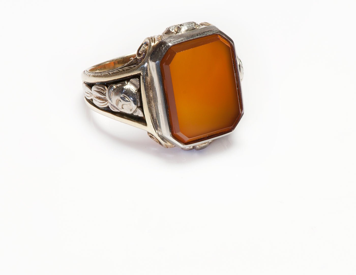 Antique Gold Carnelian Men's Ring