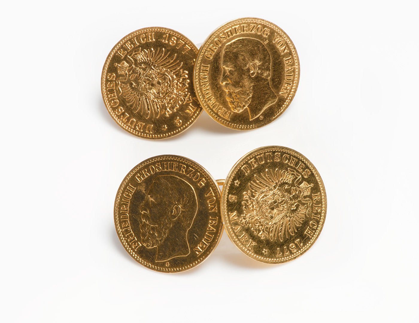 Antique Gold Coin Cufflinks