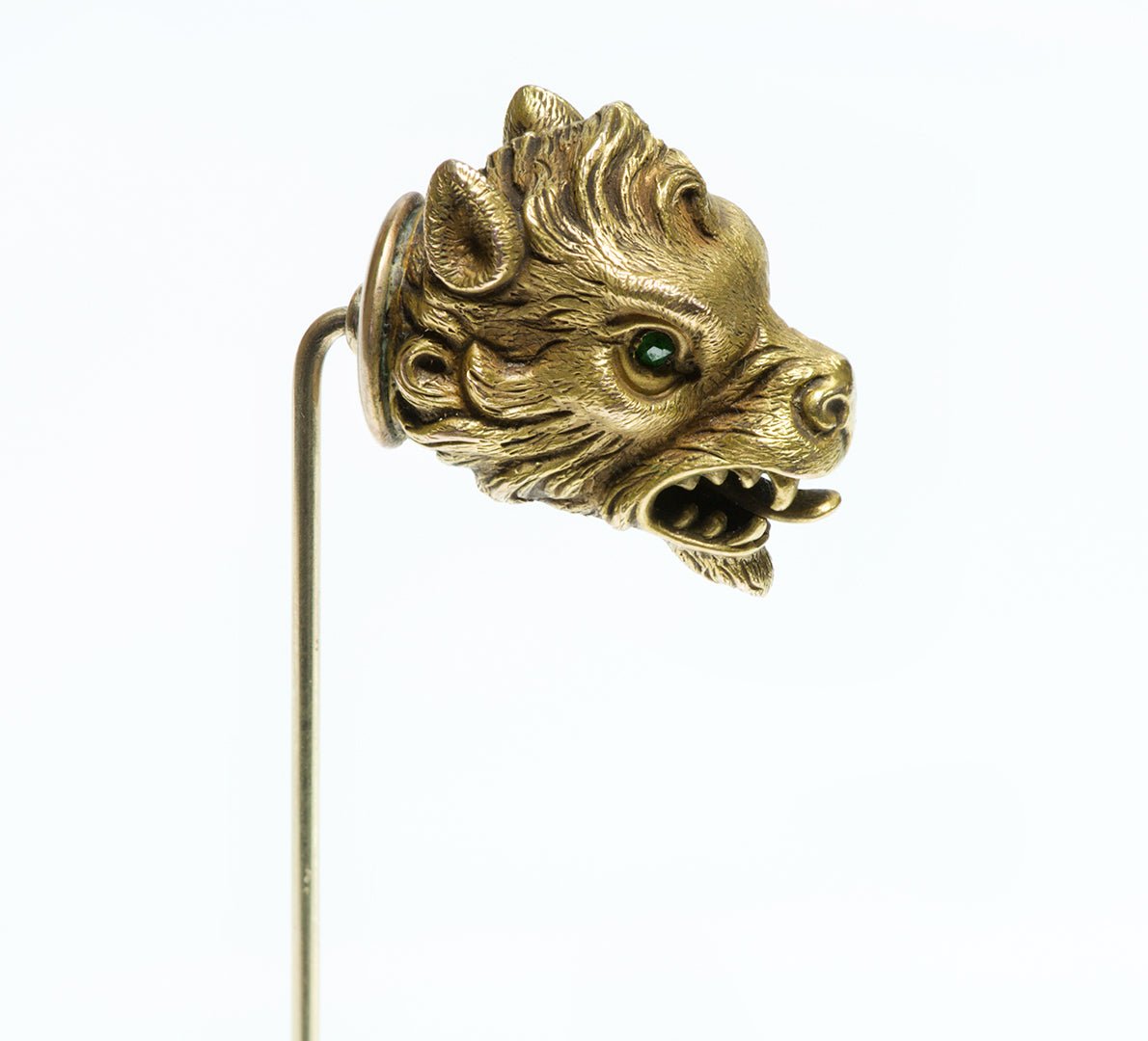 Antique Gold & Demantoid Mythological Dragon Griffin Stick Pin