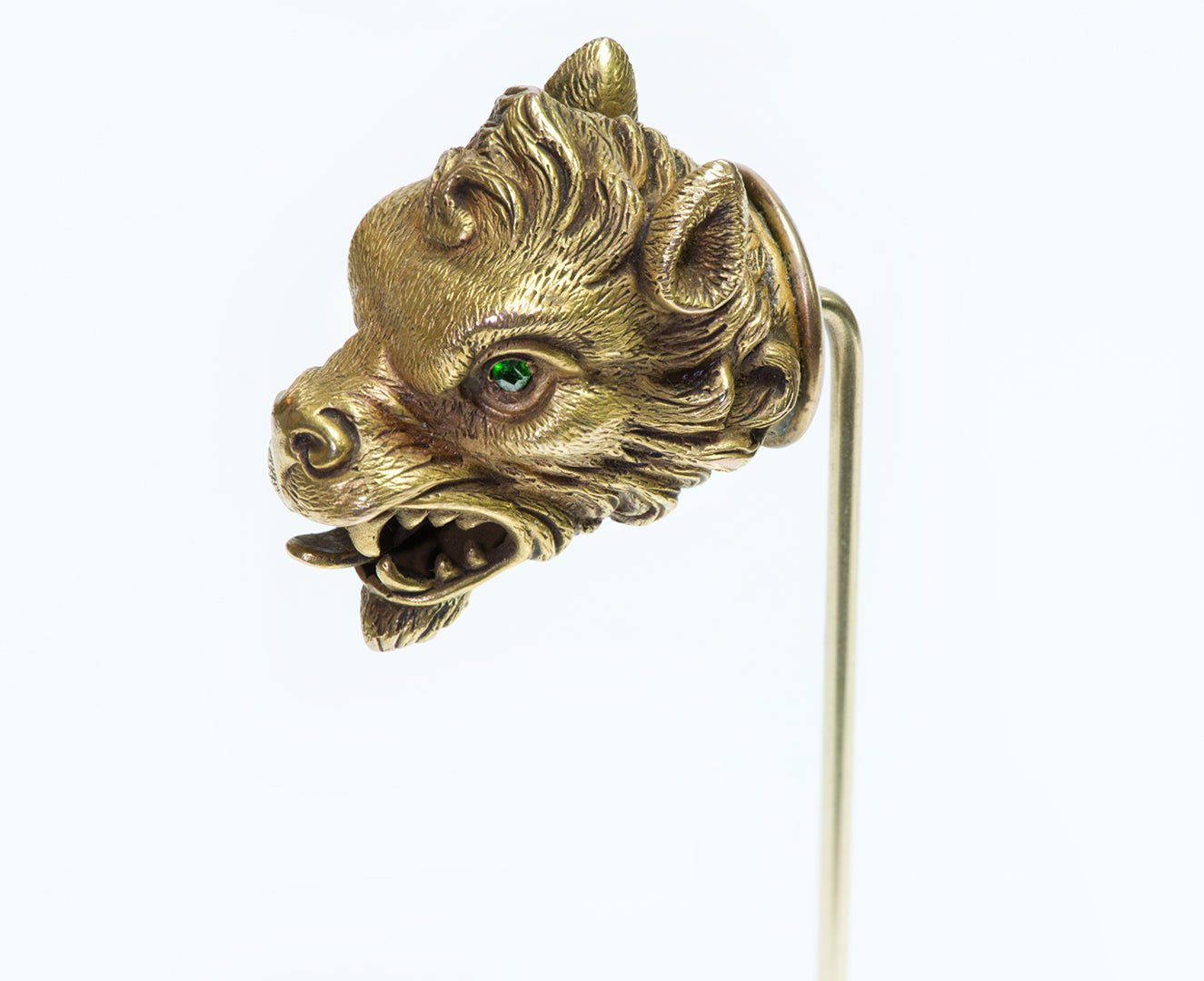 Antique Gold & Demantoid Mythological Dragon Griffin Stick Pin