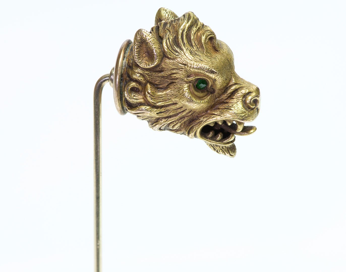 Antique Gold & Demantoid Mythological Dragon Griffin Stick Pin