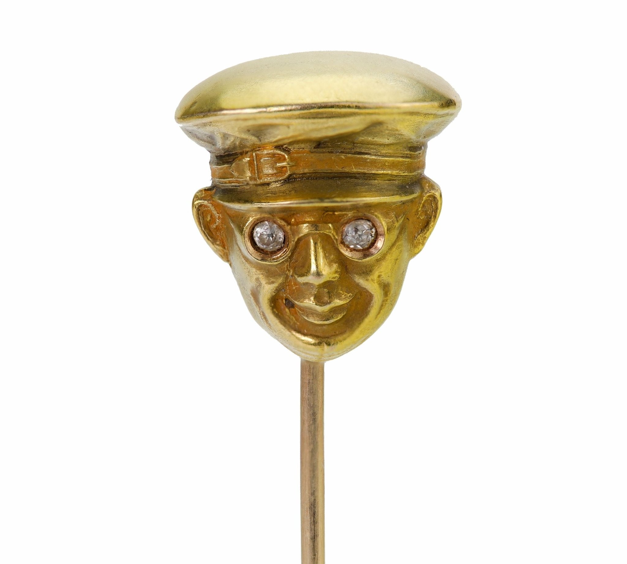 Antique Gold Diamond Chauffeur Stick Pin
