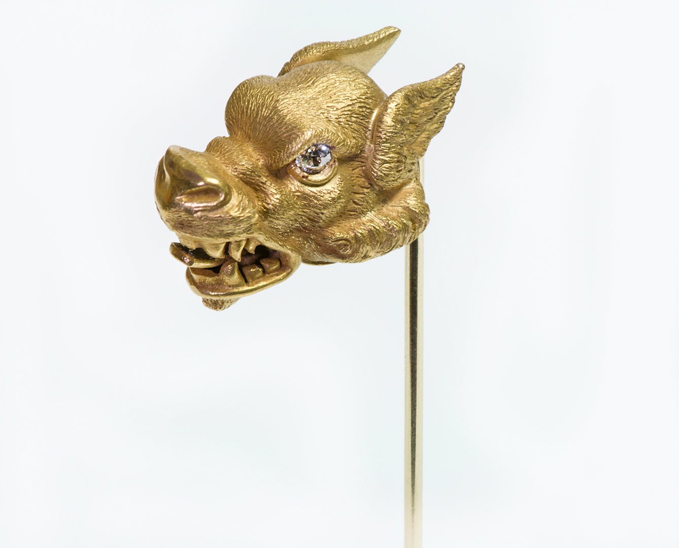 Antique Gold & Diamond Mythological Dragon Griffin Stick Pin