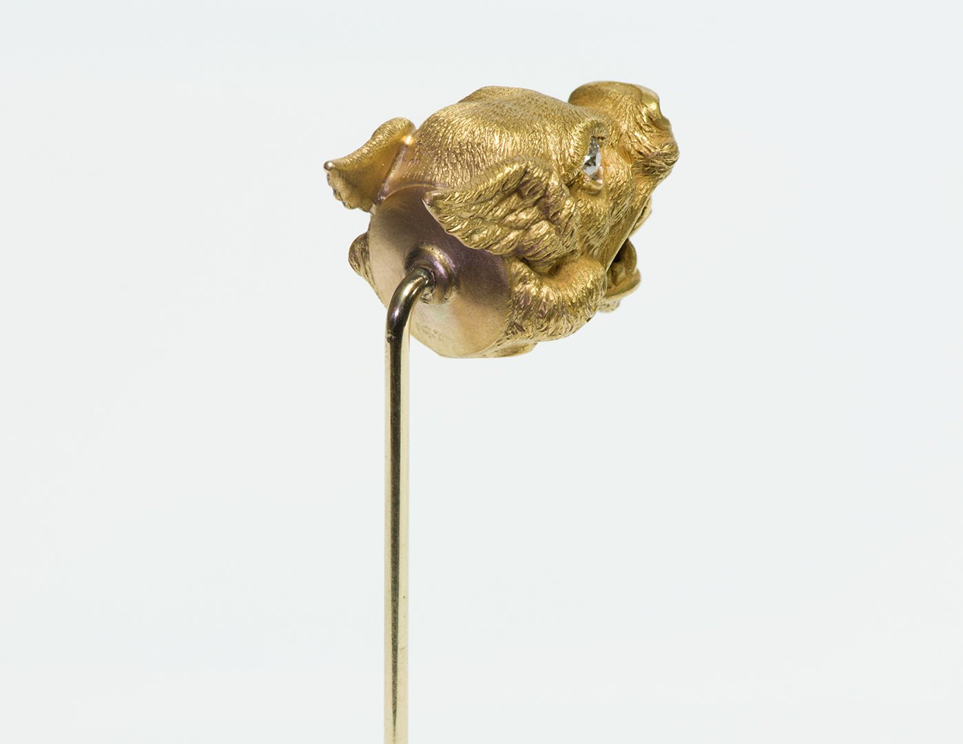 Antique Gold & Diamond Mythological Dragon Griffin Stick Pin