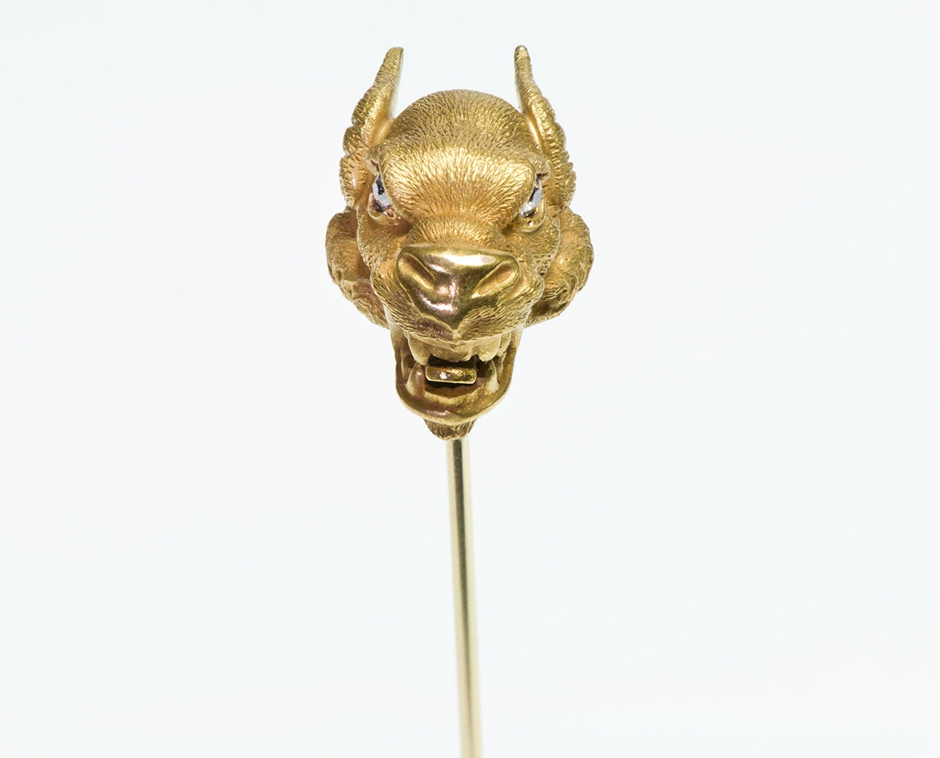 Antique Gold & Diamond Mythological Dragon Griffin Stick Pin