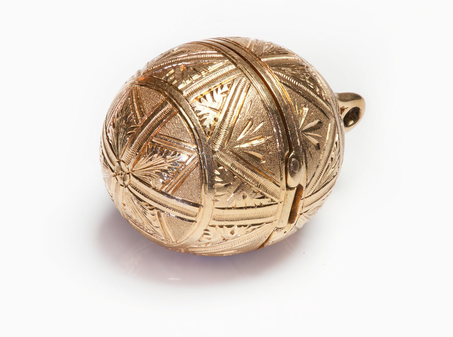 Antique Gold Egg Vinaigrette Pendant