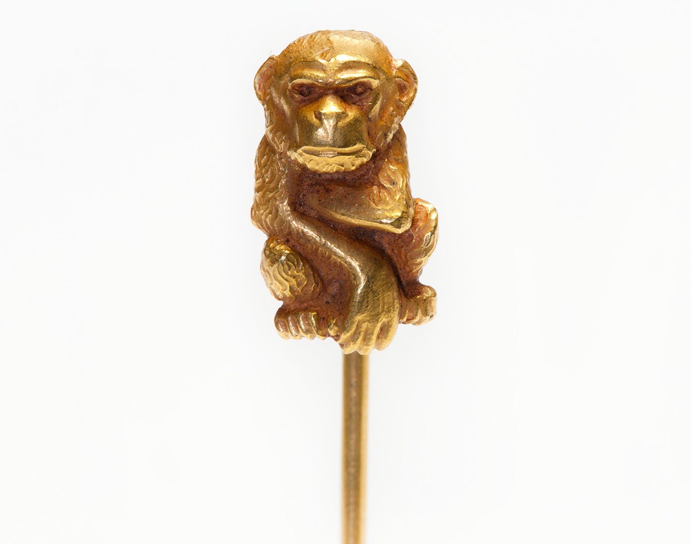 Antique Gold Monkey π Stickpin