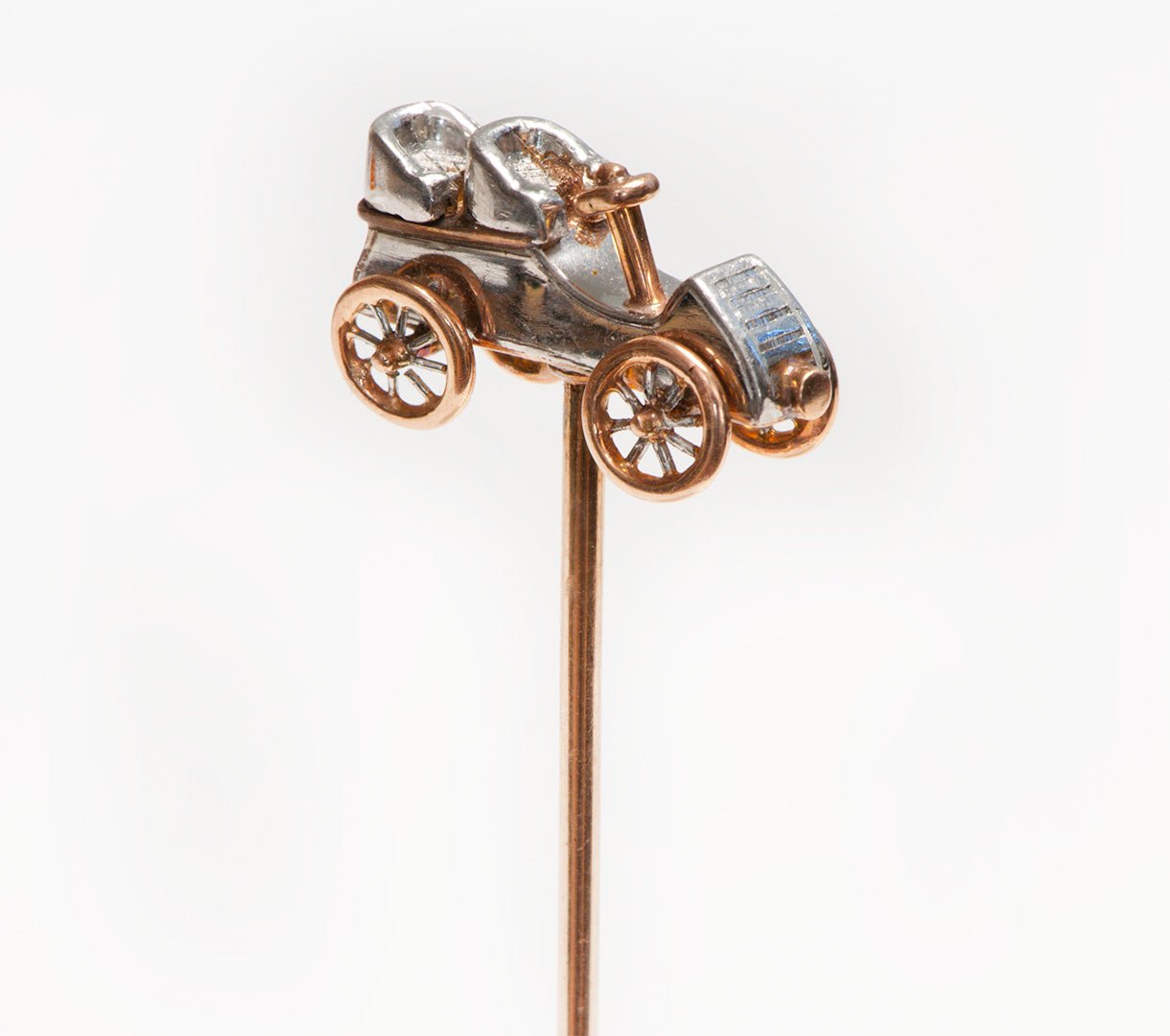 Antique Gold Platinum Car Stick Pin