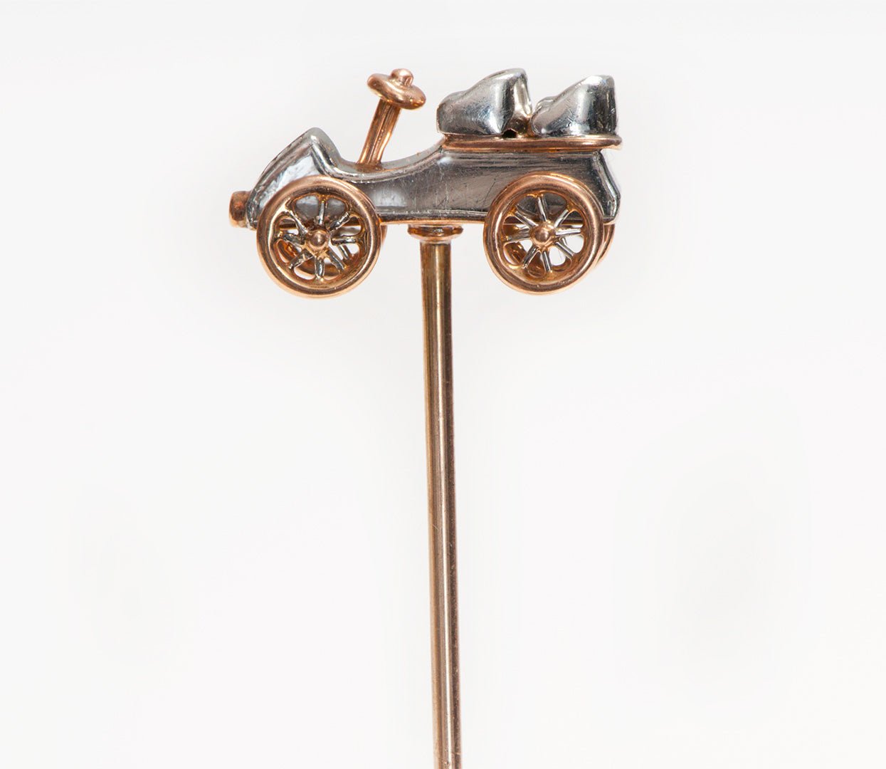 Antique Gold Platinum Car Stick Pin