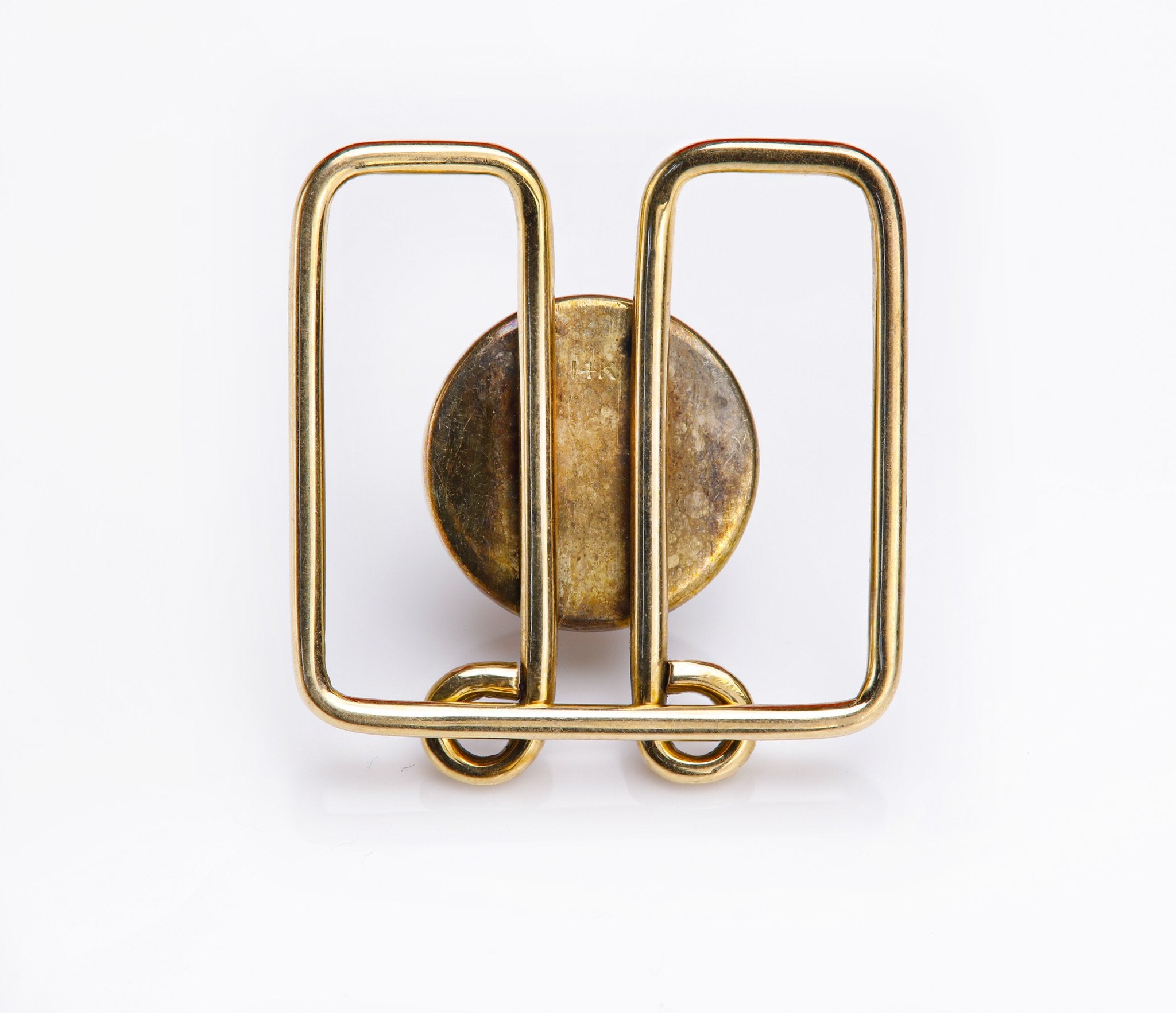 Antique Gold Reverse Crystal Dog Money Clip