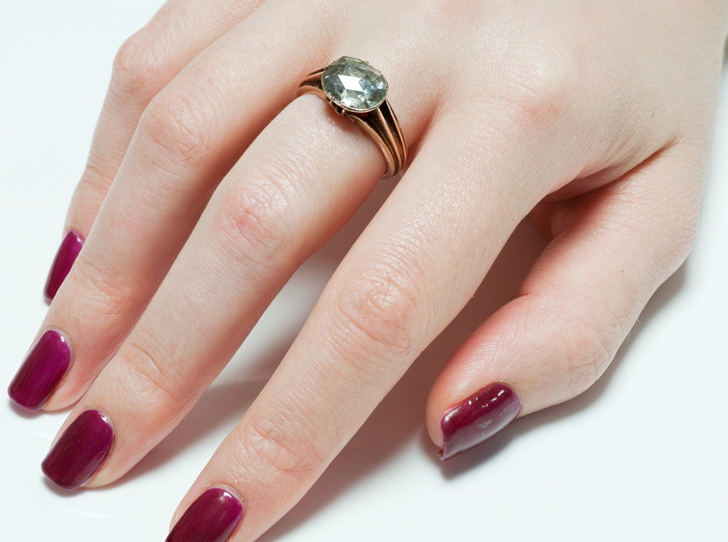 Antique Gold Rose Cut Diamond Ring