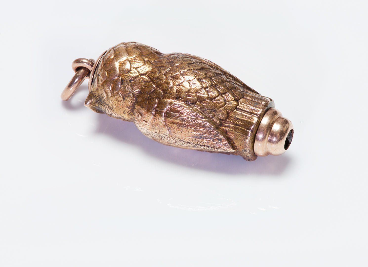Antique Gold & Ruby Owl Fob Mechanical Pencil