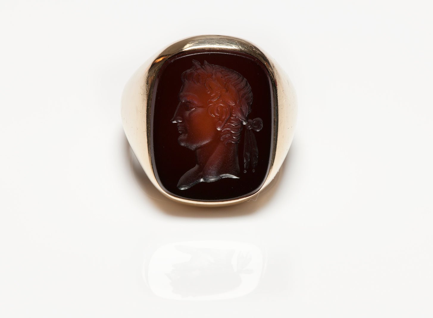 Antique Gold Sardonyx Intaglio Men's Ring