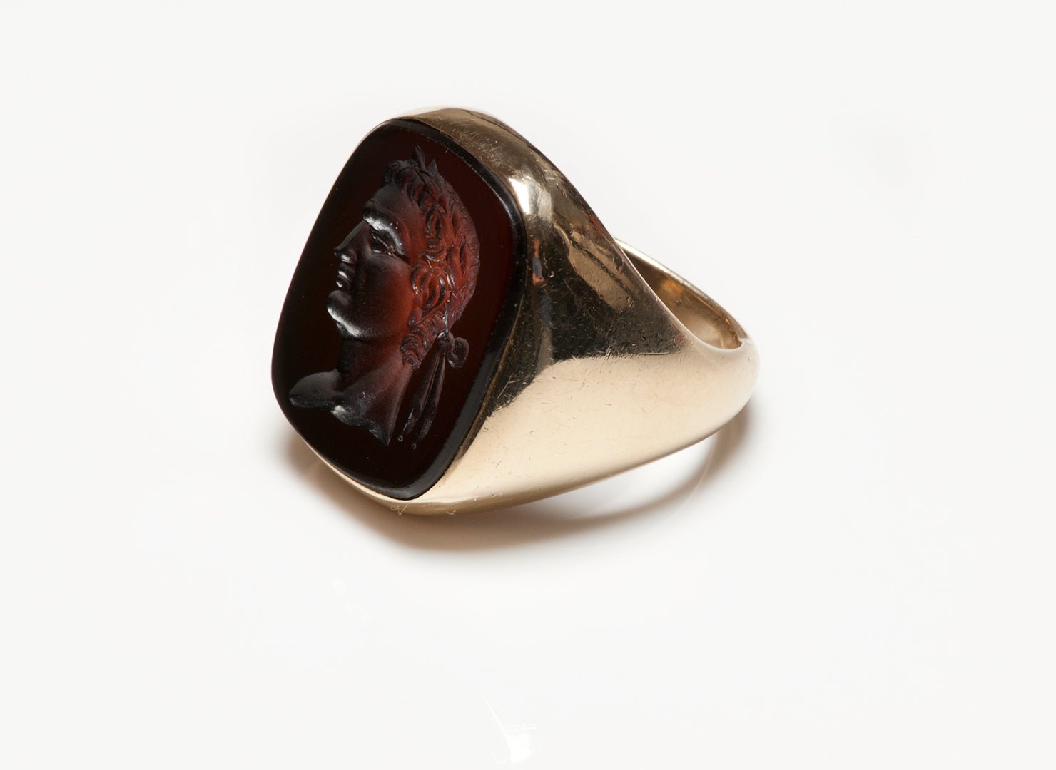 Antique Gold Sardonyx Intaglio Men's Ring