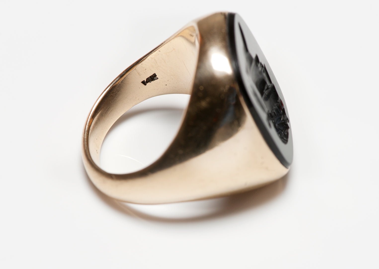 Antique Gold Sardonyx Intaglio Men's Ring