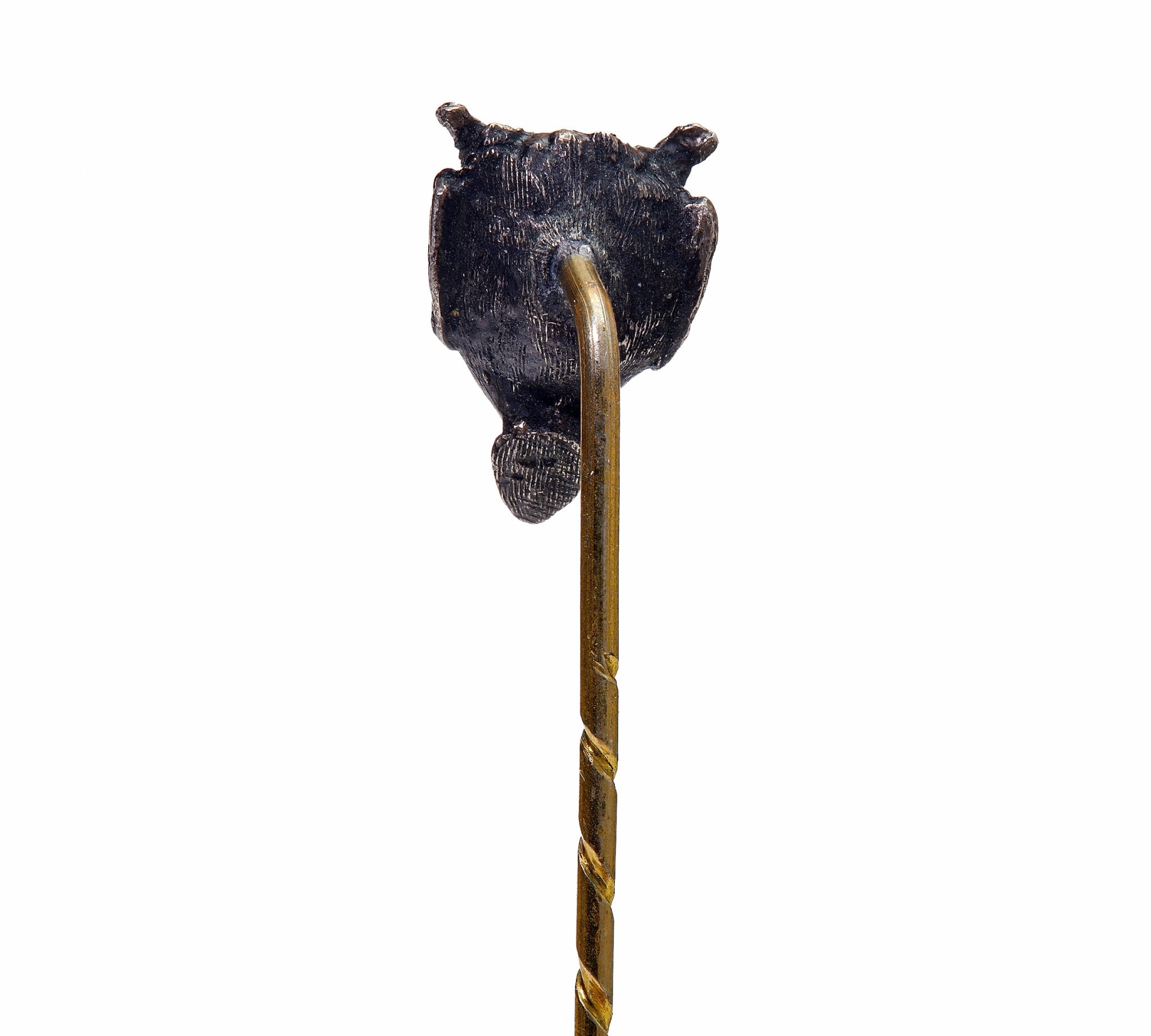 Antique Gold Silver Amethyst Devil Stick Pin