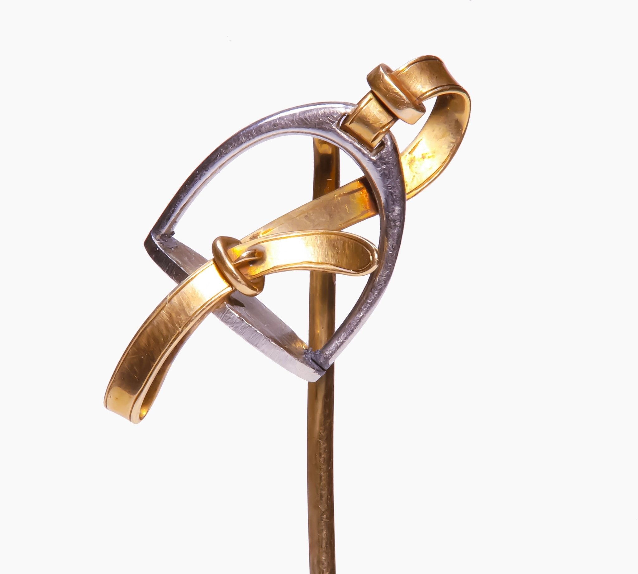Antique Gold Stirrup Strap Stick Pin