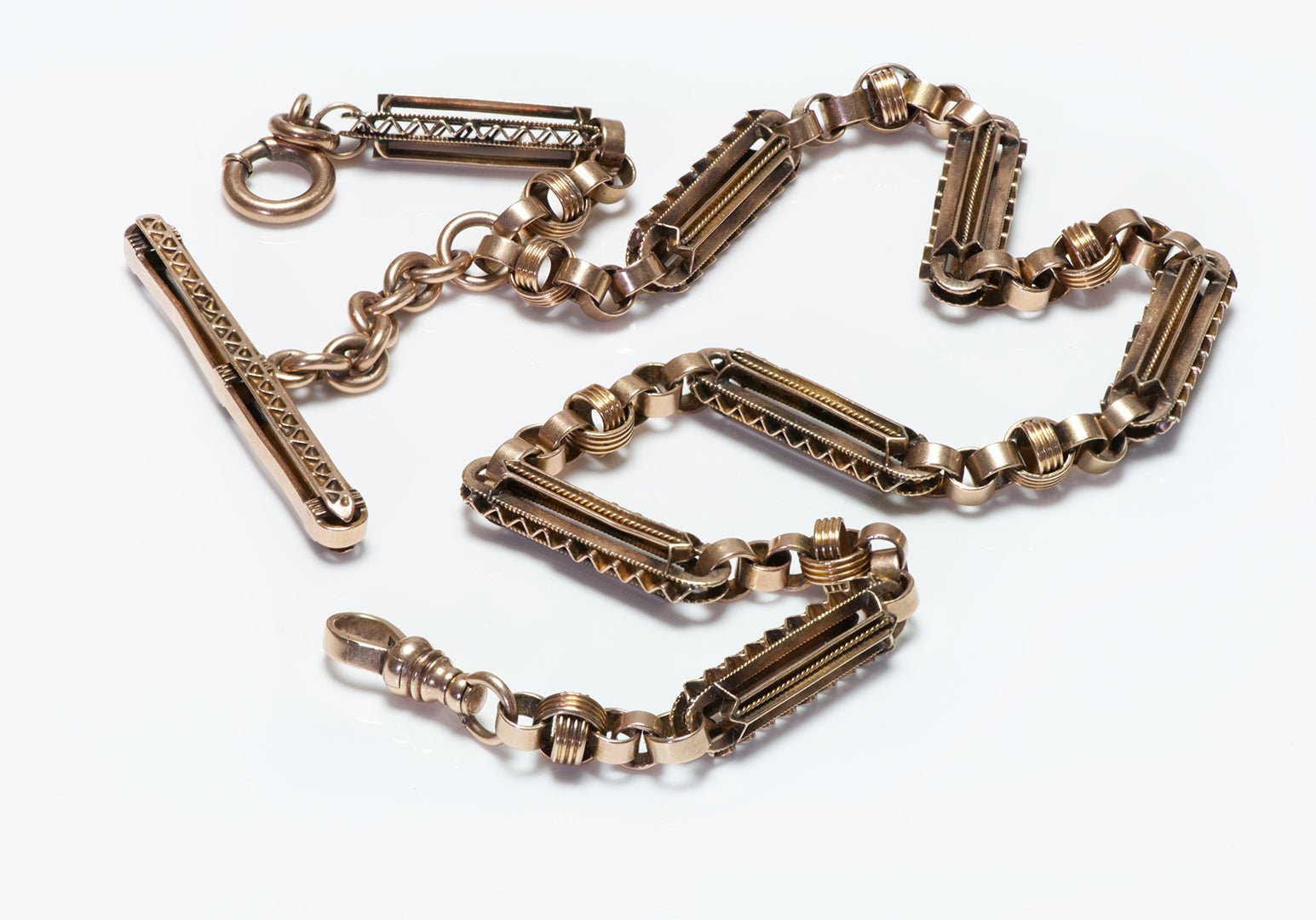 Antique Gold Watch Fob Chain