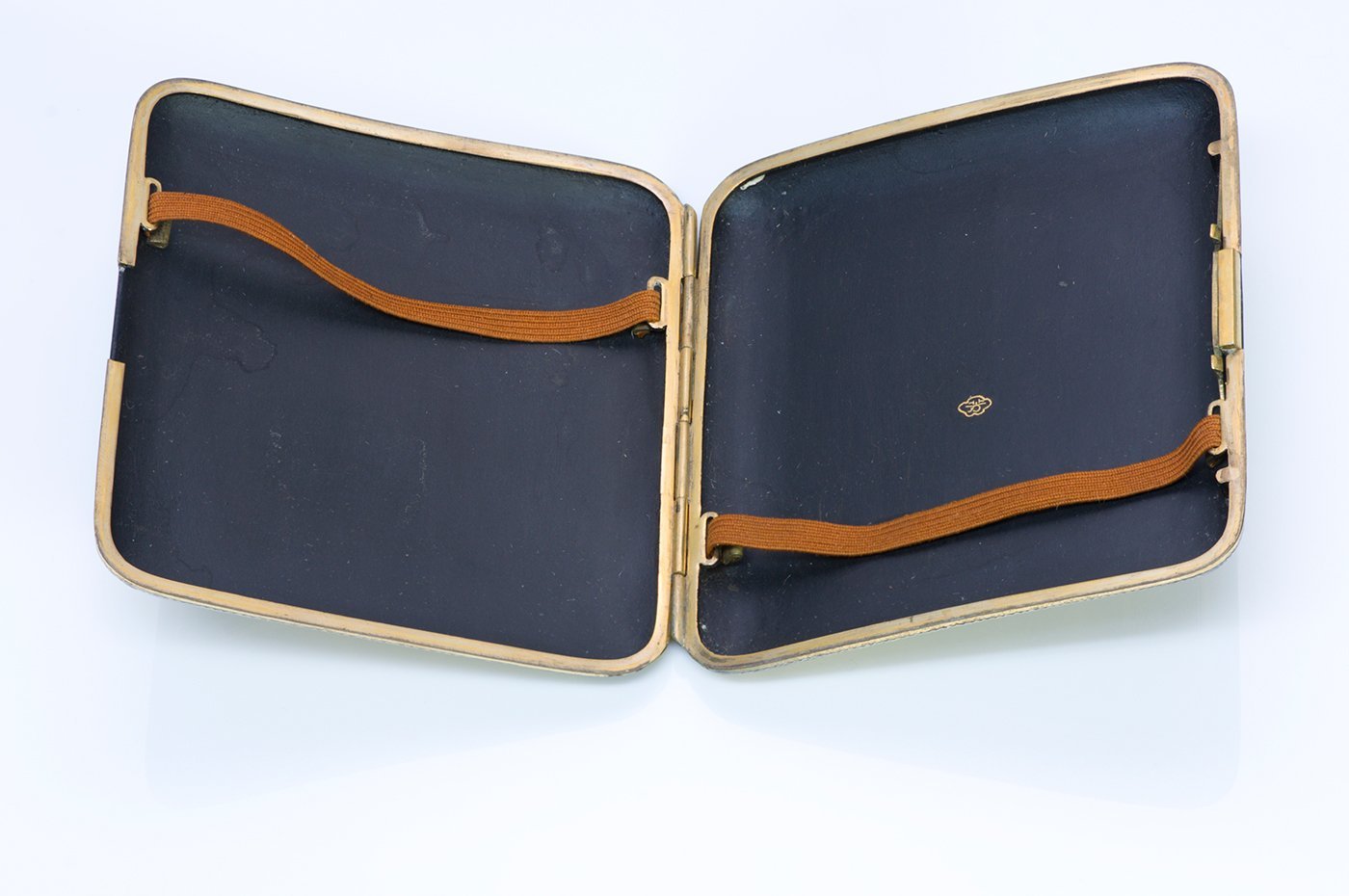 Antique Japanese Damascene Iron Gold Cigarette Case