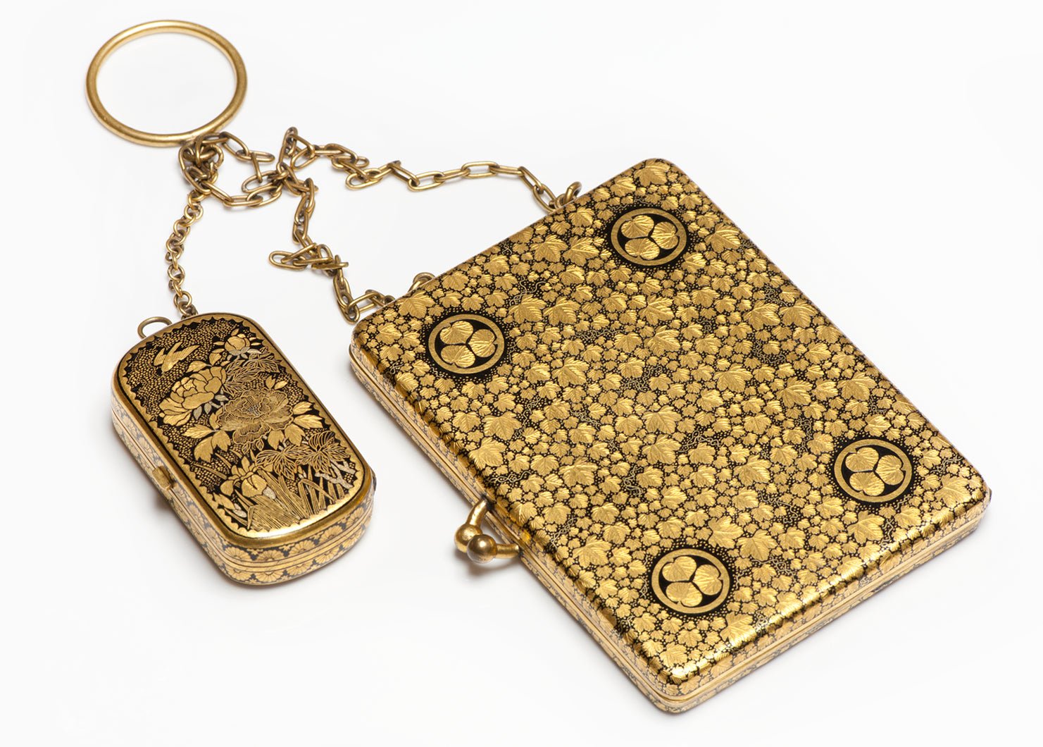 Antique Japanese Fuku Damascene Minaudière