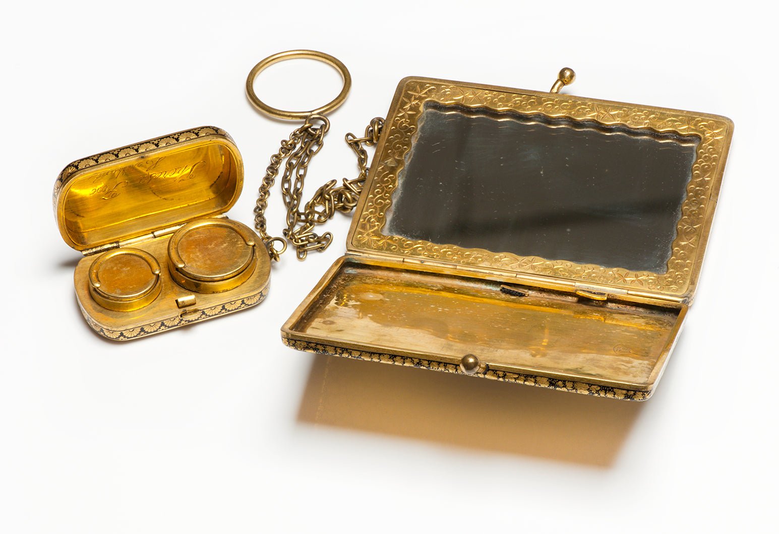 Antique Japanese Fuku Damascene Minaudière