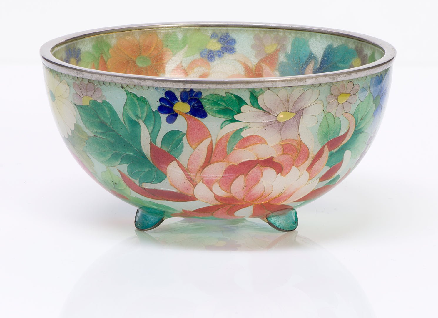 Antique Japanese Plique-a-Jour Cloisonne Bowl